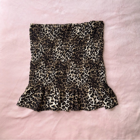 SMOCKED LEOPARD PRINT TOP & SKIRT SET • SIZE S • FASHION NOVA • NWT - Picture 4 of 7